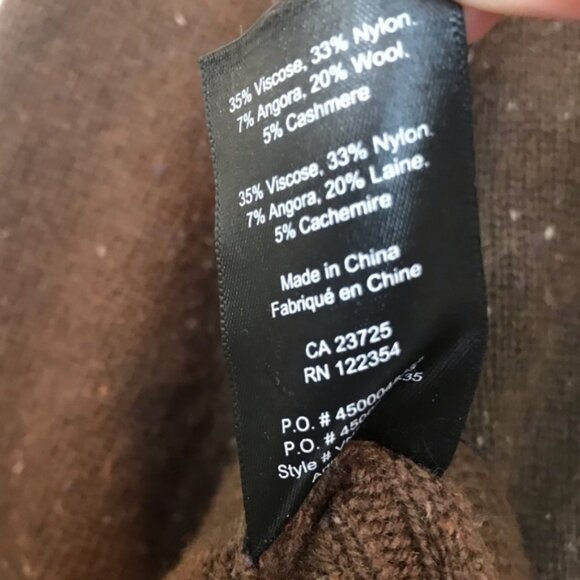 Aritzia TALULA Cashmere Wool Crew Neck Side Slits Speckled Relaxed Sweater Knit - Picture 11 of 14